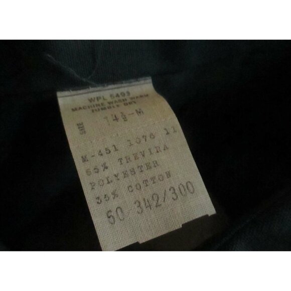 NOS SMALL 14.5 LS True Vtg 70s WASHINGTON DEE CEE UNION MADE Work Shirt GREEN - Picture 5 of 6